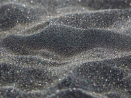 A close up of black silica