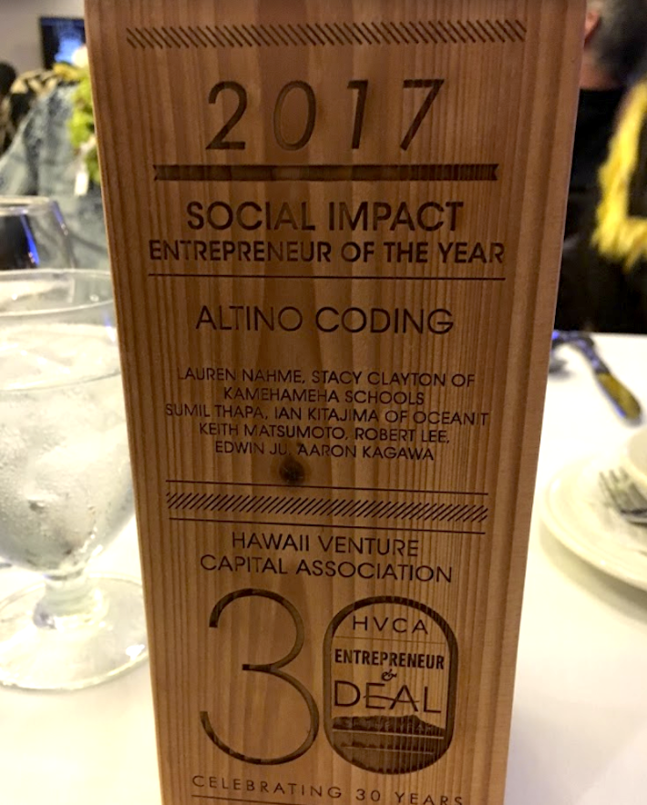 hvca award social entrepreneur award