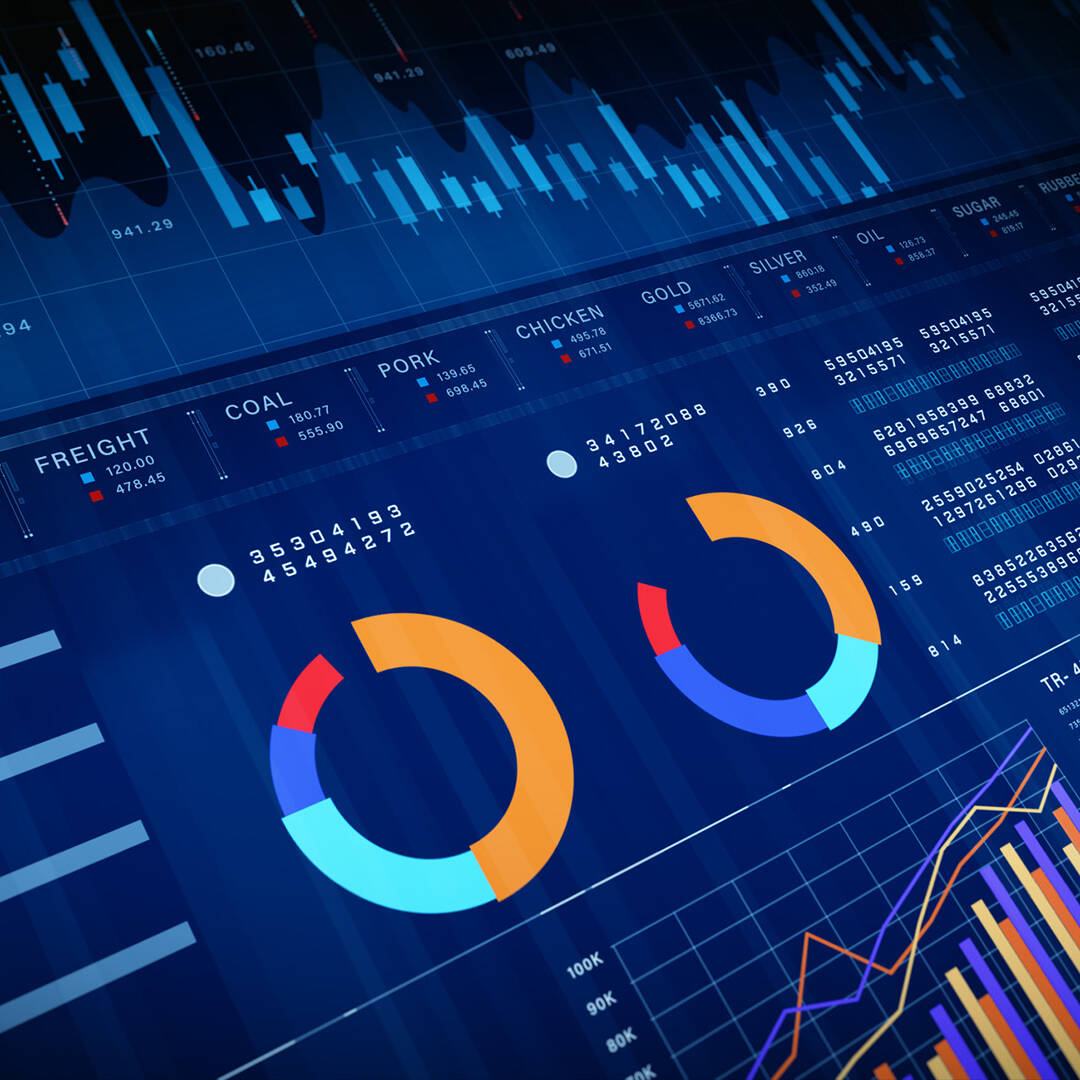 A data visualization chart on a navy background