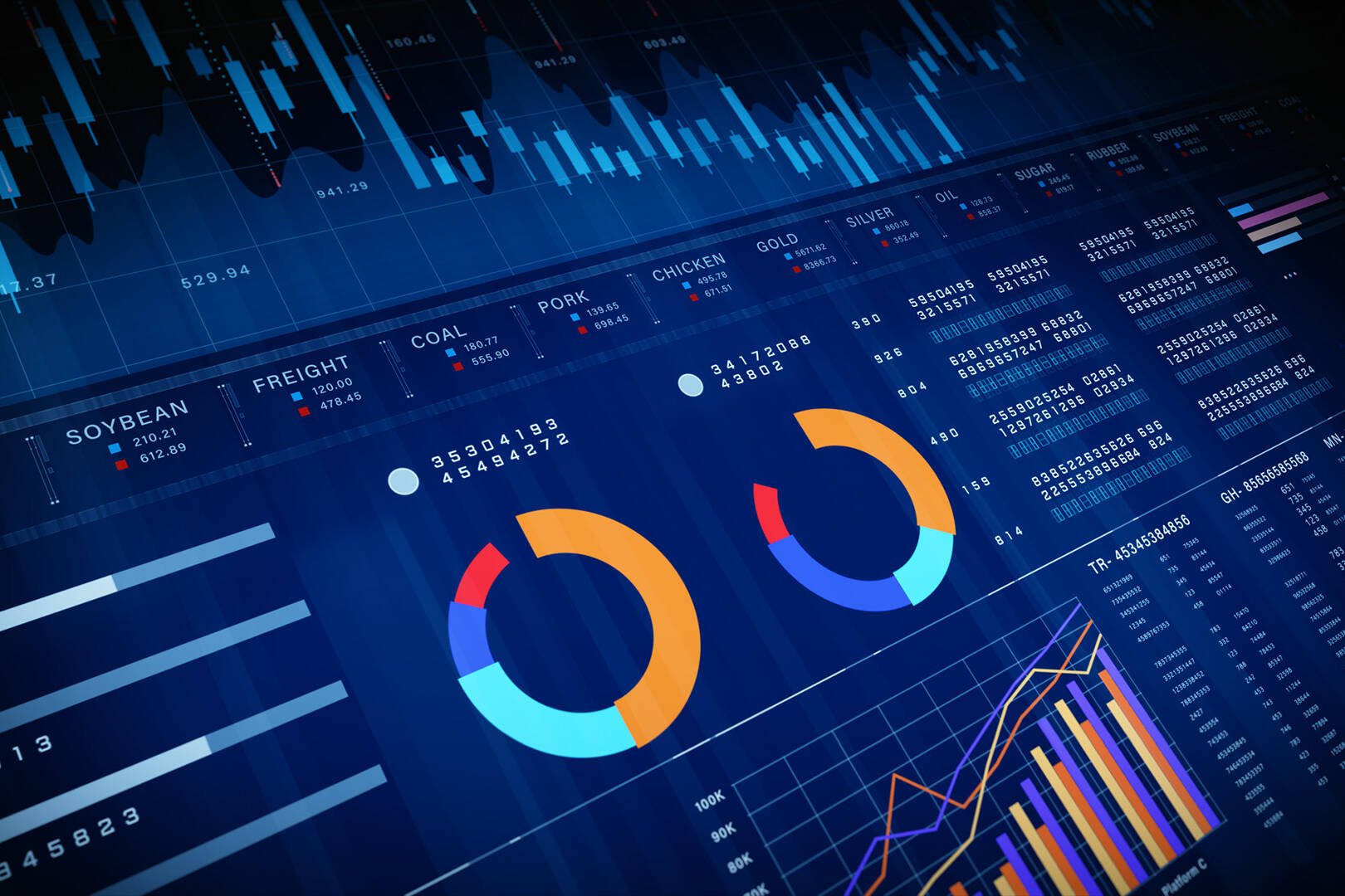 A data visualization chart on a navy background