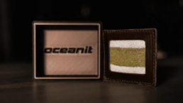 A knit swatch of fabric made with Kertex