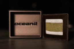 A knit swatch of fabric made with Kertex