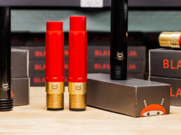 A lineup of Blast Ninja nozzles and their boxes