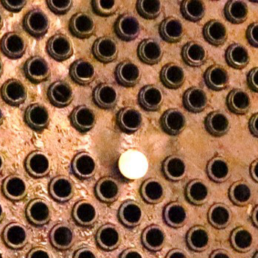 A clean piece of metal treated with HeatX