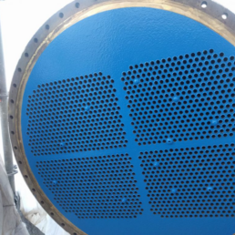 A blue pipe treated with HeatX