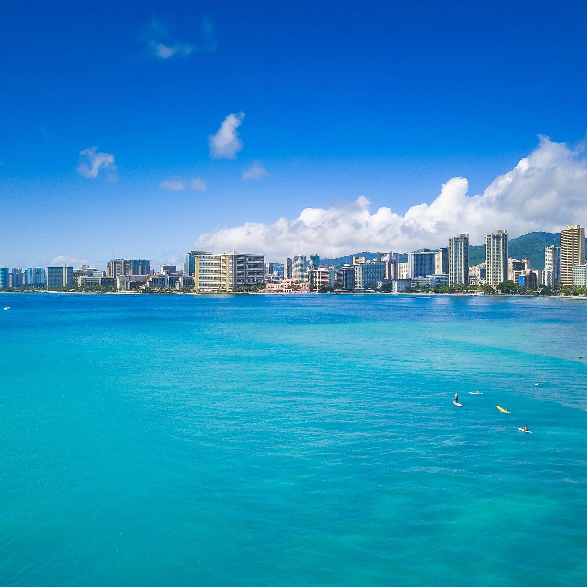 Waikiki as seen from the ocean