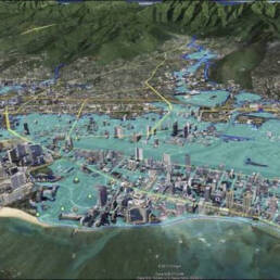 Projections for flooding along the Ala Wai watershed