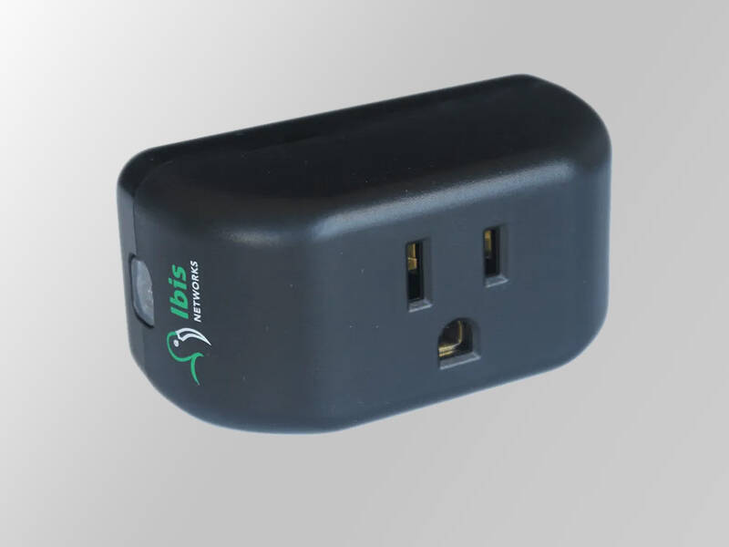 A black smart plug in adapter